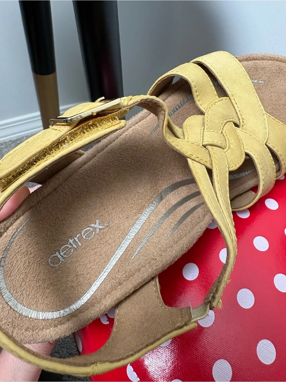 Aetrex Keira Yellow Wedges